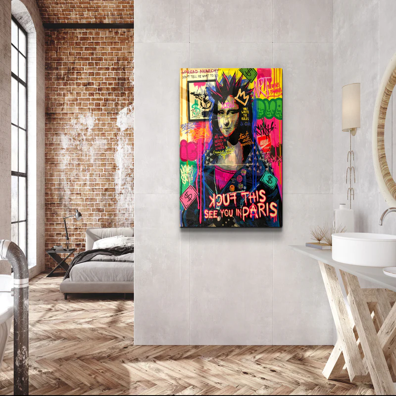 ・"Hey Mona"・Designer's Collection Glass Wall Art - Image 3