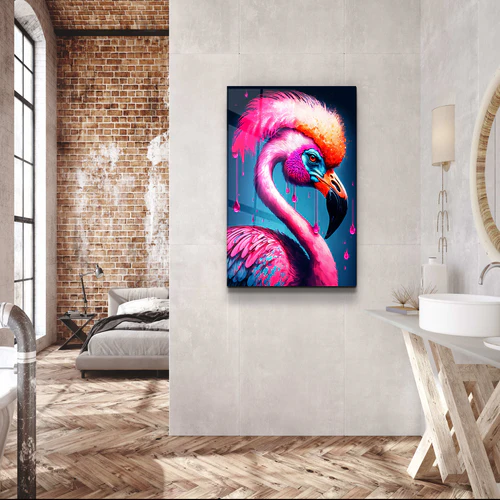 ・"Pink Queen"・Secret World Collection Glass Wall Art - Image 2