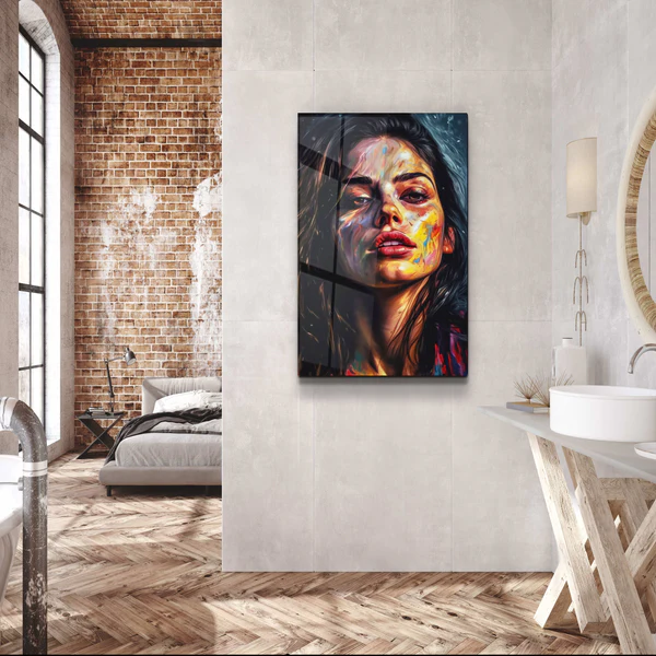 ・"Beauty Oil Painting V1"・Designers Collection Glass Wall Art - Image 3