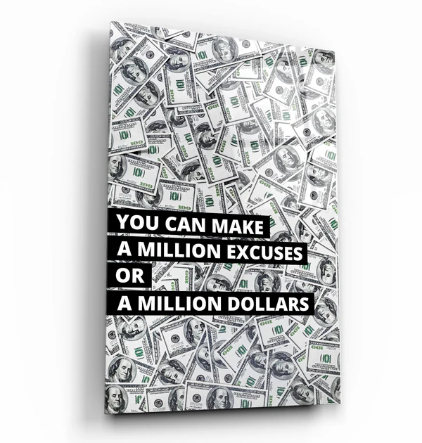 ・"Million Dollars"・Designers Collection Glass Wall Art
