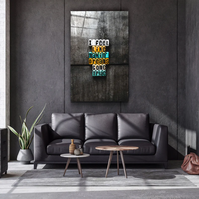 ・"I Feel Like"・Designer's Collection Glass Wall Art - Image 2