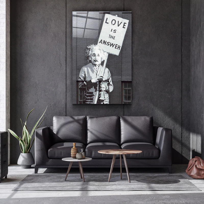 ・"Love is the Answer V2"・Designer's Collection Glass Wall Art - Image 2