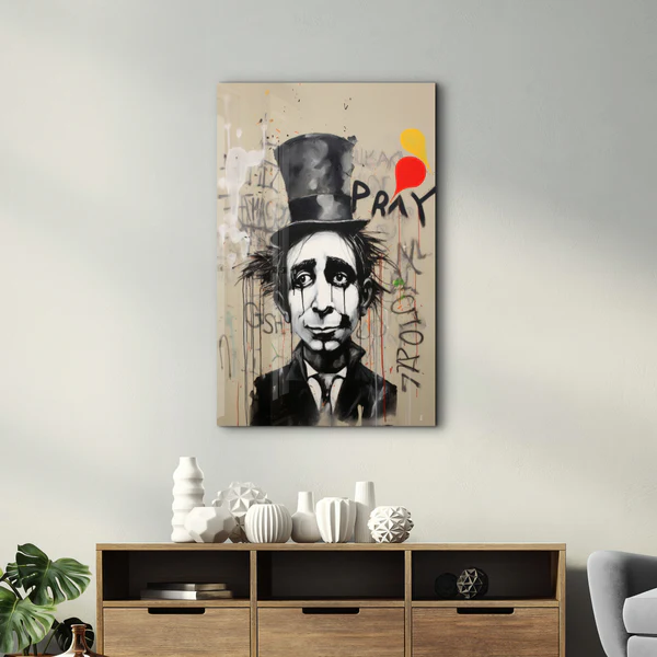The Crying Gentleman Street Art - Glass Wall Art - Image 2