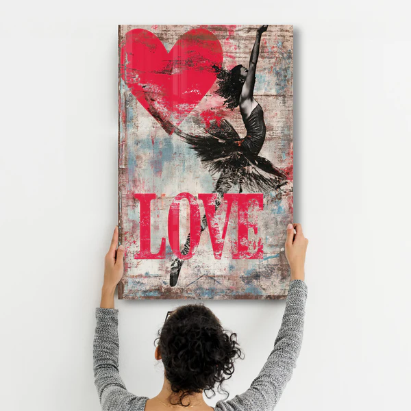 Love Banksy Style | Designers Collection Glass Wall Art - Image 2