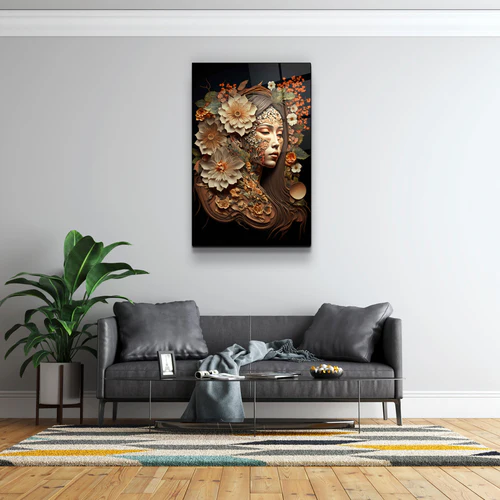 ・"Queen of Nature"・Secret World Collection Glass Wall Art - Image 3