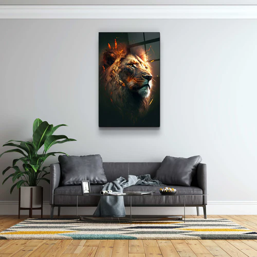 ・"Fire Lord"・Secret World Collection Glass Wall Art - Image 2