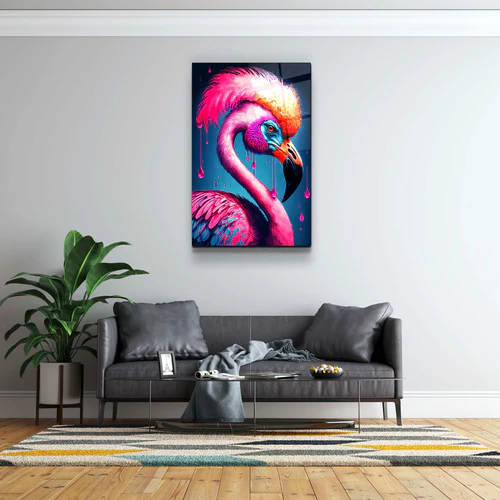 ・"Pink Queen"・Secret World Collection Glass Wall Art - Image 3