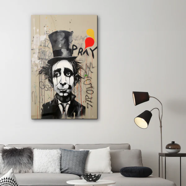 The Crying Gentleman Street Art - Glass Wall Art - Image 3