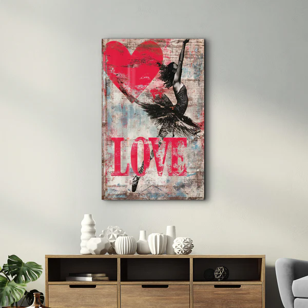 Love Banksy Style | Designers Collection Glass Wall Art - Image 3