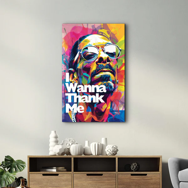 I Wanna Thank Me | Glass Wall Art - Image 2