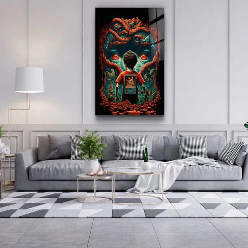 ・"Trapped in the Gaming World"・Secret World Collection Glass Wall Art - Image 3