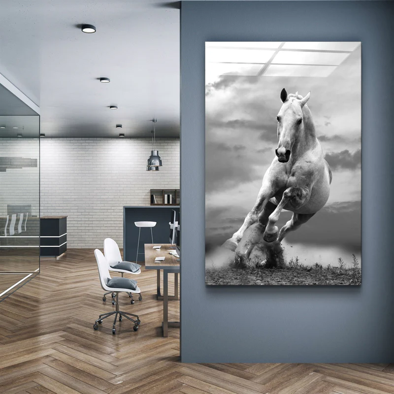 ・"Running Horse"・Glass Wall Art - Image 2