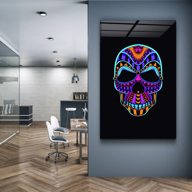 ・"S-kull"・Designer's Collection Glass Wall Art - Image 3
