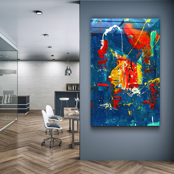 ・"Oil Painting - Abstract"・Designer's Collection Glass Wall Art - Image 2