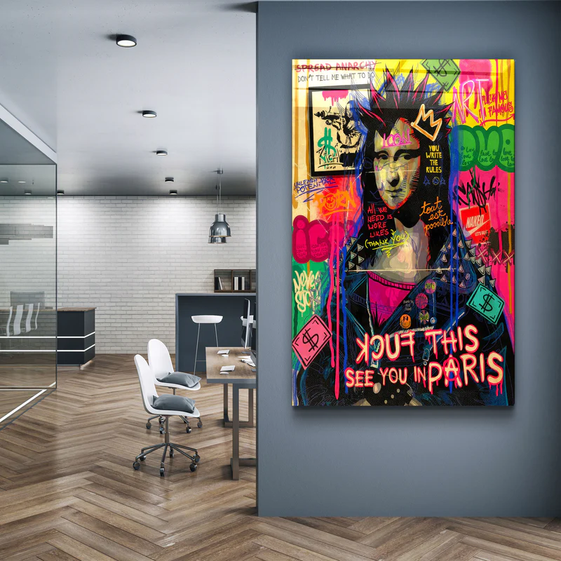 ・"Hey Mona"・Designer's Collection Glass Wall Art - Image 2