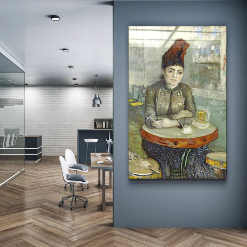 ・"Vincent van Gogh's Agostina Segatori Sitting in the Café du Tambourin (1887–1888)"・Glass Wall Art - Image 2