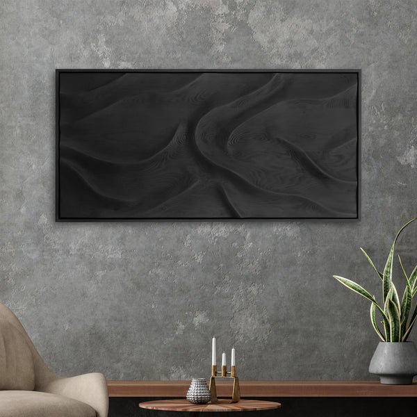 Black Wave | Premium Wood Handmade Wall Sculpture - Limited Edition - Image 3