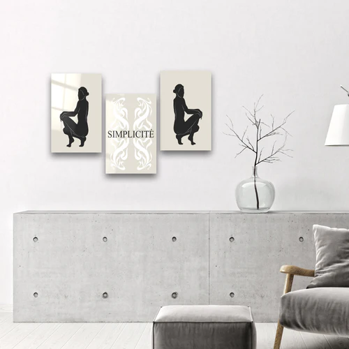 ."Simplicite". Contemporary Gallery Collection Glass Wall Art - Image 2