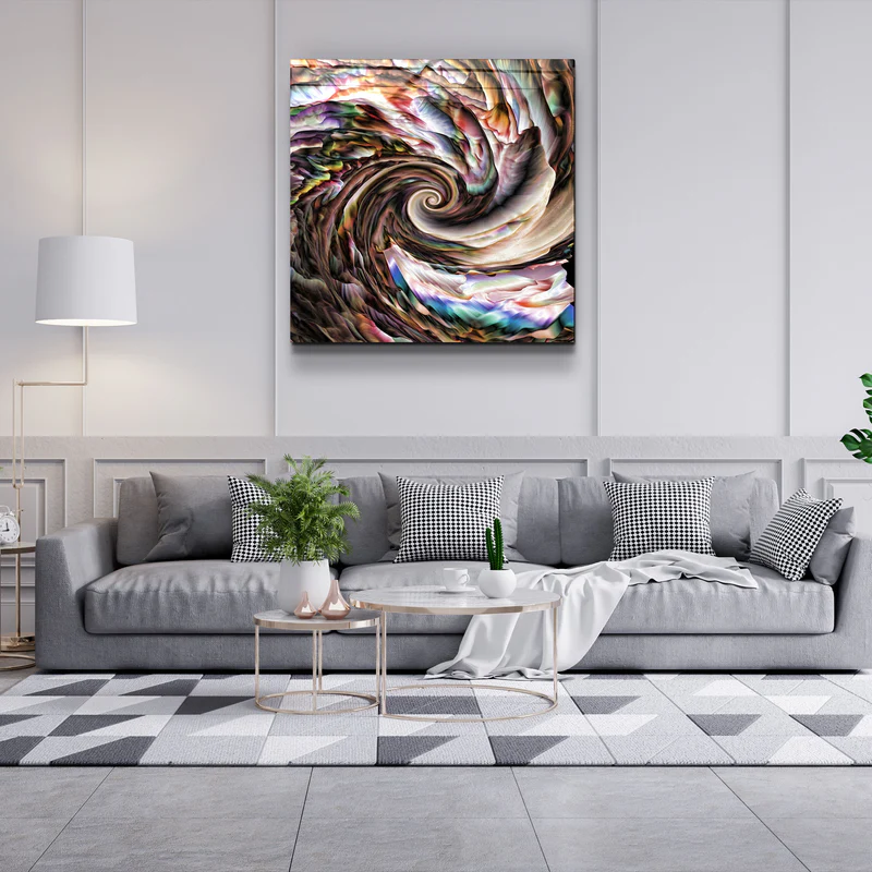."Whirlpool". Designer's Collection Glass Wall Art - Image 3