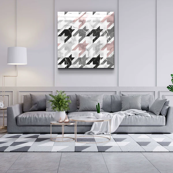 ."Bat Marble V1". Designer's Collection Glass Wall Art - Image 3