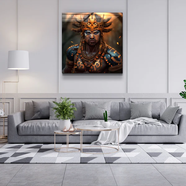 ."Warriors 1". Secret World Collection Glass Wall Art - Image 2