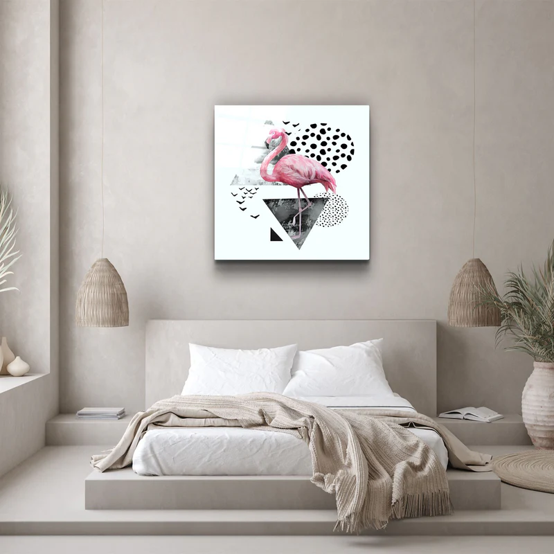 ・"Flamingo"・Glass Wall Art - Image 3