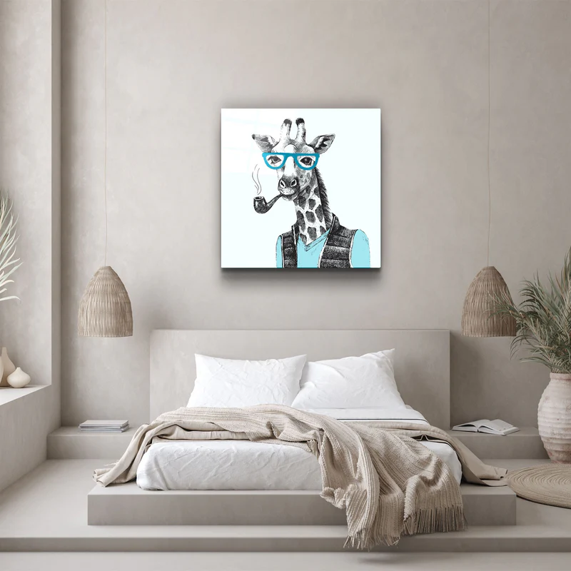 ・"Bay Giraffe"・Glass Wall Art - Image 3