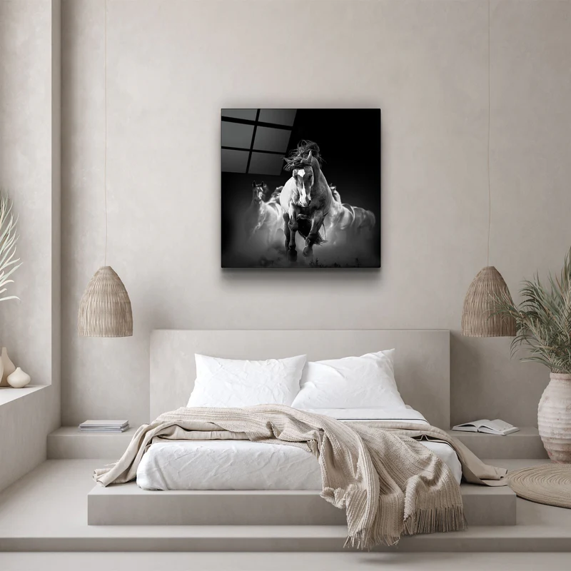 ・"Running Horse"・Glass Wall Art - Image 3