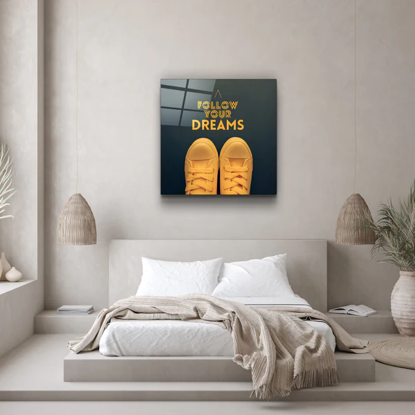 ・"Follow Your Dreams"・Glass Wall Art - Image 3