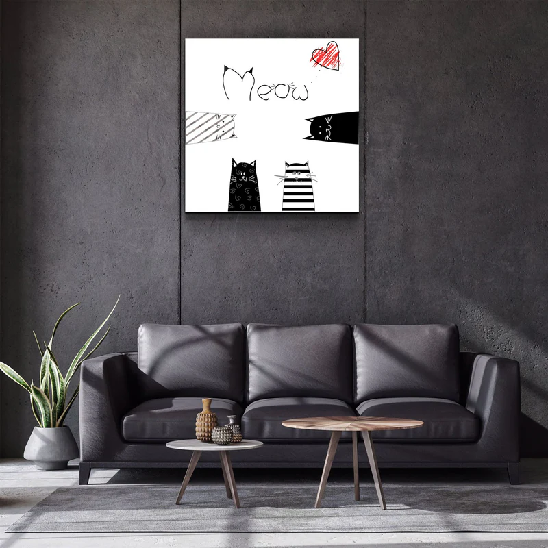 ・"Meow (Cat)"・Glass Wall Art - Image 2