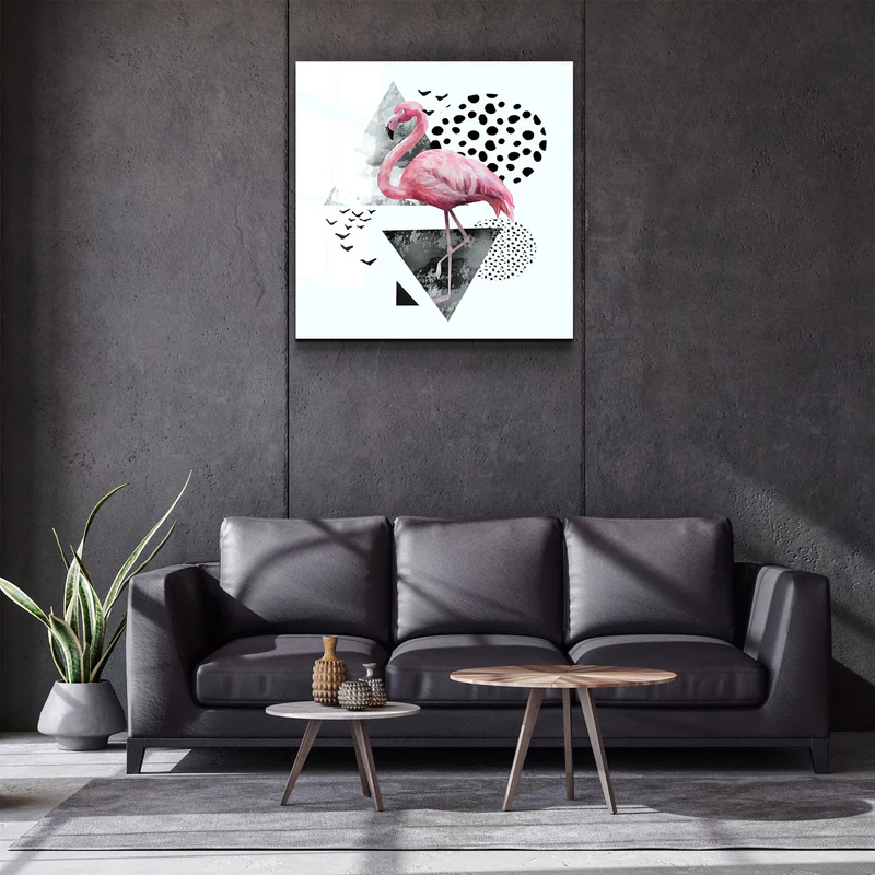・"Flamingo"・Glass Wall Art - Image 2