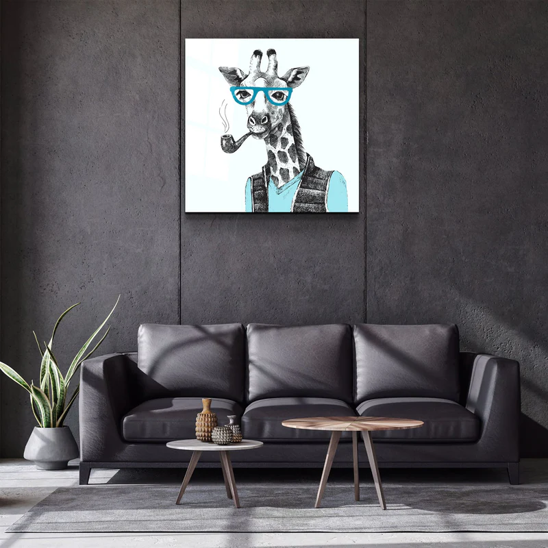 ・"Bay Giraffe"・Glass Wall Art - Image 2