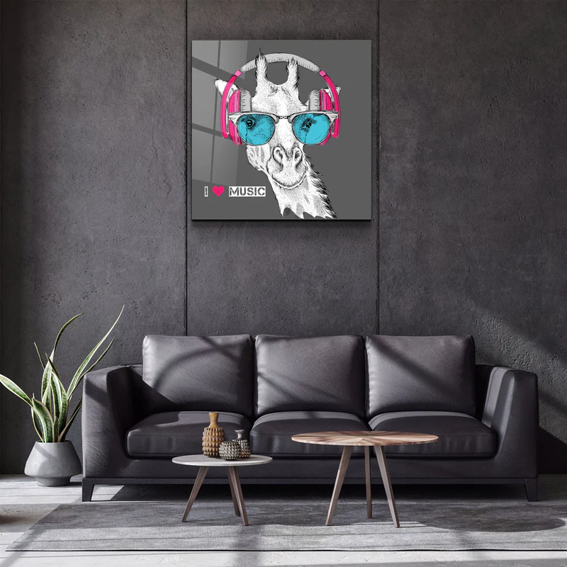 ・"Giraffe"・Glass Wall Art - Image 2