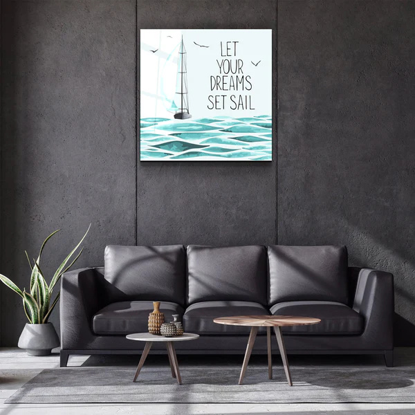 ・"Let Your Dreams"・Glass Wall Art - Image 2