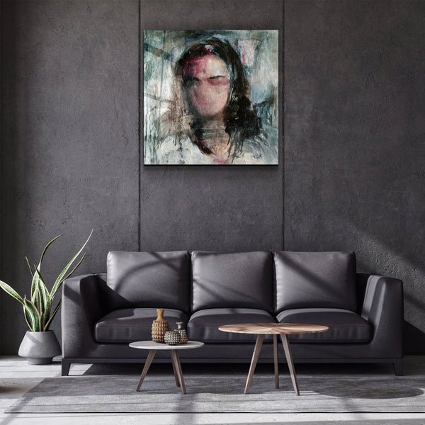 ・"Abstract Woman Oil Painting"・Glass Wall Art - Image 3