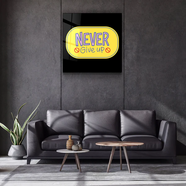 ・"Never Give Up2"・Glass Wall Art - Image 2