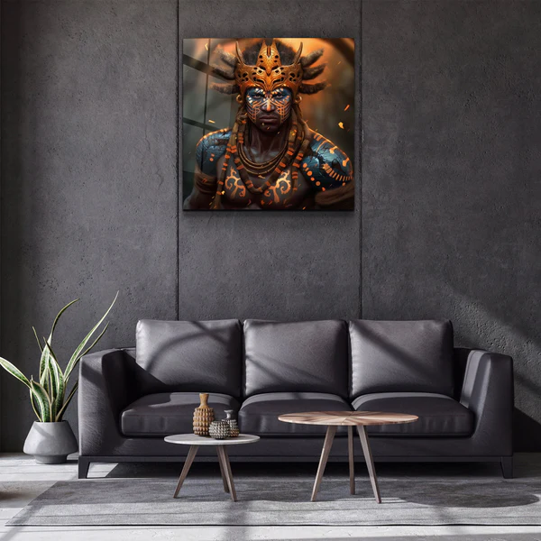 ."Warriors 1". Secret World Collection Glass Wall Art - Image 3