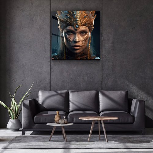 ."Woman Warrior 3". Secret World Collection Glass Wall Art - Image 3