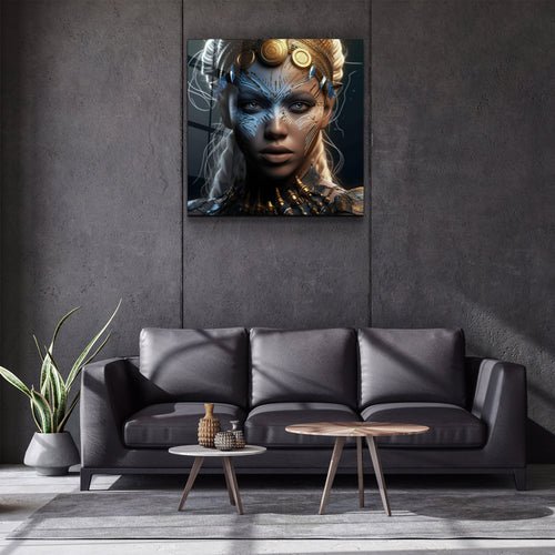 ."Woman Warrior 4". Secret World Collection Glass Wall Art - Image 3