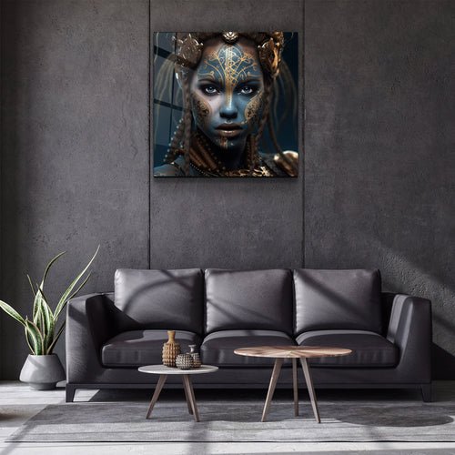 ."Woman Warrior 5". Secret World Collection Glass Wall Art - Image 3