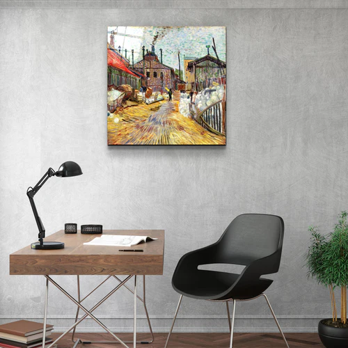 ."The Factory (1887) by Vincent Van Gogh". Glass Wall Art - Image 2