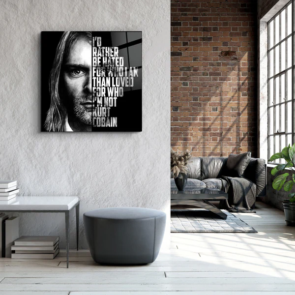 ・"Kurt Cobain"・Designers Collection Glass Wall Art - Image 3