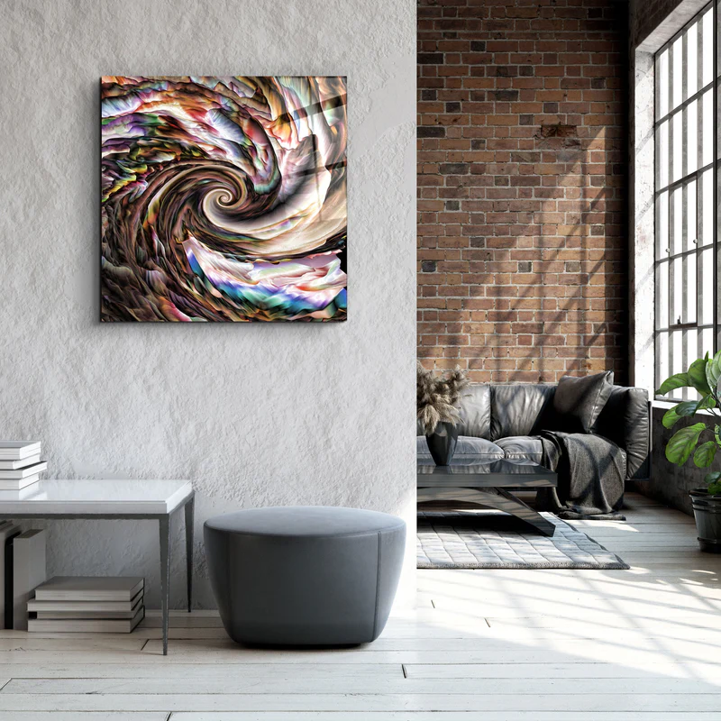."Whirlpool". Designer's Collection Glass Wall Art - Image 2