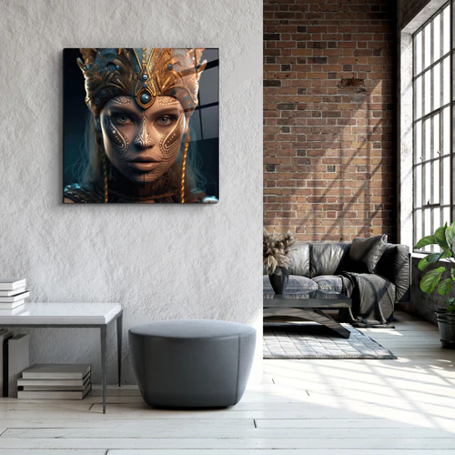 ."Woman Warrior 3". Secret World Collection Glass Wall Art - Image 2