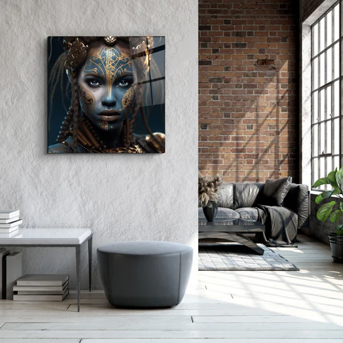 ."Woman Warrior 5". Secret World Collection Glass Wall Art - Image 2