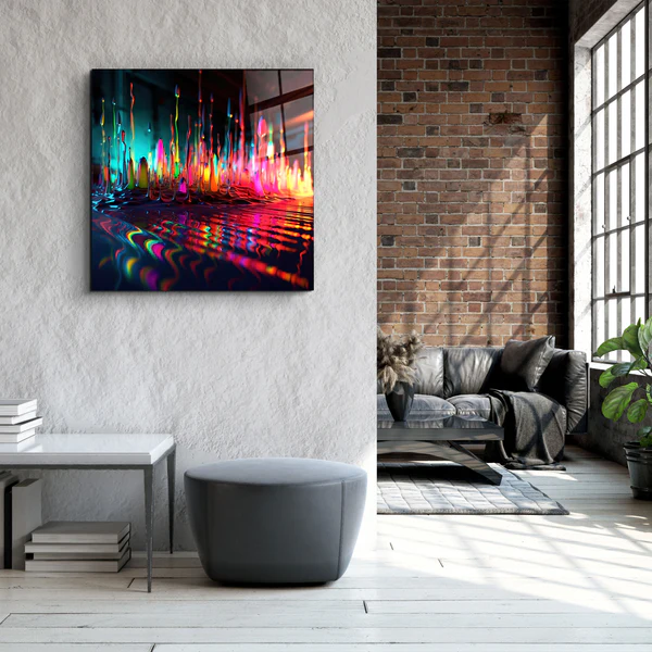 ."Paint Drops V1". Designers Collection Glass Wall Art - Image 2