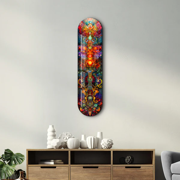 Bohemian Flower Dream V2 | Glass Wall Art - Image 2