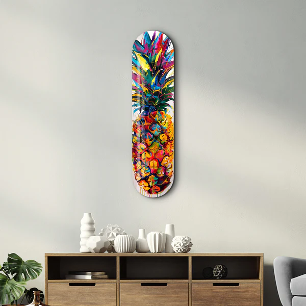 Watercolor Ananas | Glass Wall Art - Image 3