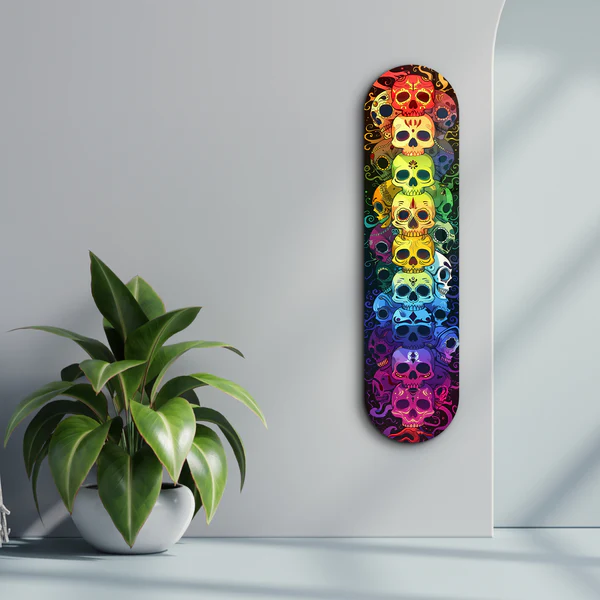Colorful Skulls | Glass Wall Art - Image 3