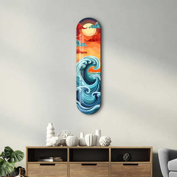 Ocean Waves V4 | Glass Wall Art - Image 2